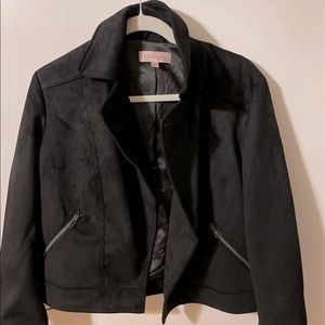Black Faux leather size large Jacket